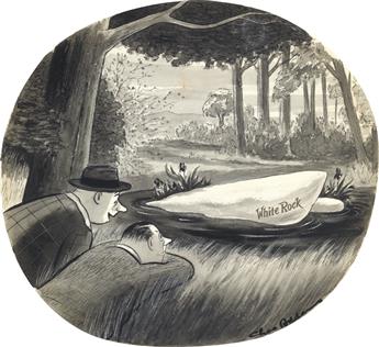 (THE NEW YORKER. WHITE ROCK.)  CHARLES ADDAMS. Just keep your shirt on. Youll see.